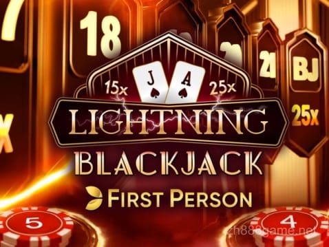 First Person Lightning Blackjack Game Image